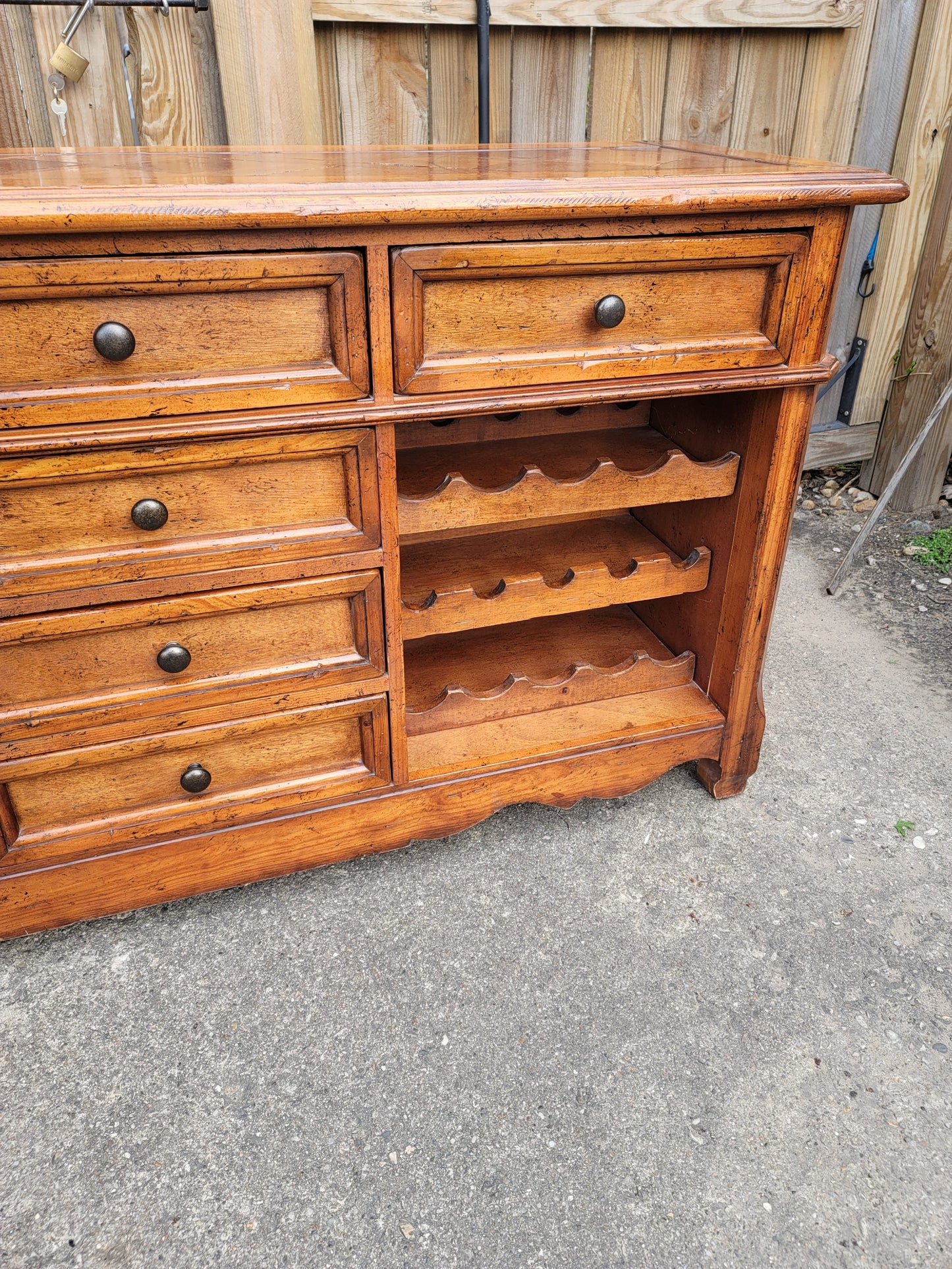 Vintage Milling Road Wine Cabinet By Baker Rustic Farmhouse