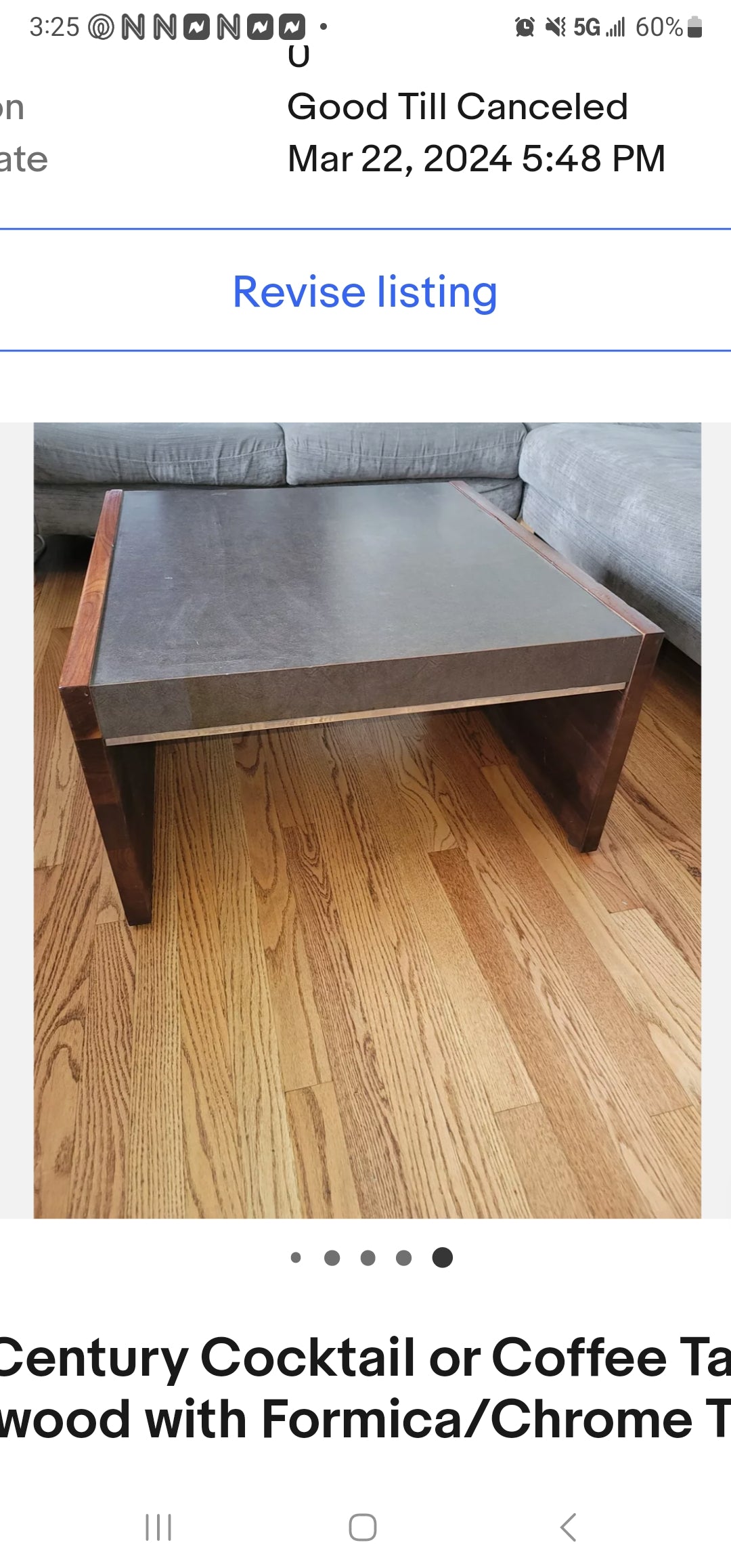 Mid Century Danish Style Cocktail or Coffee Table Teakwood