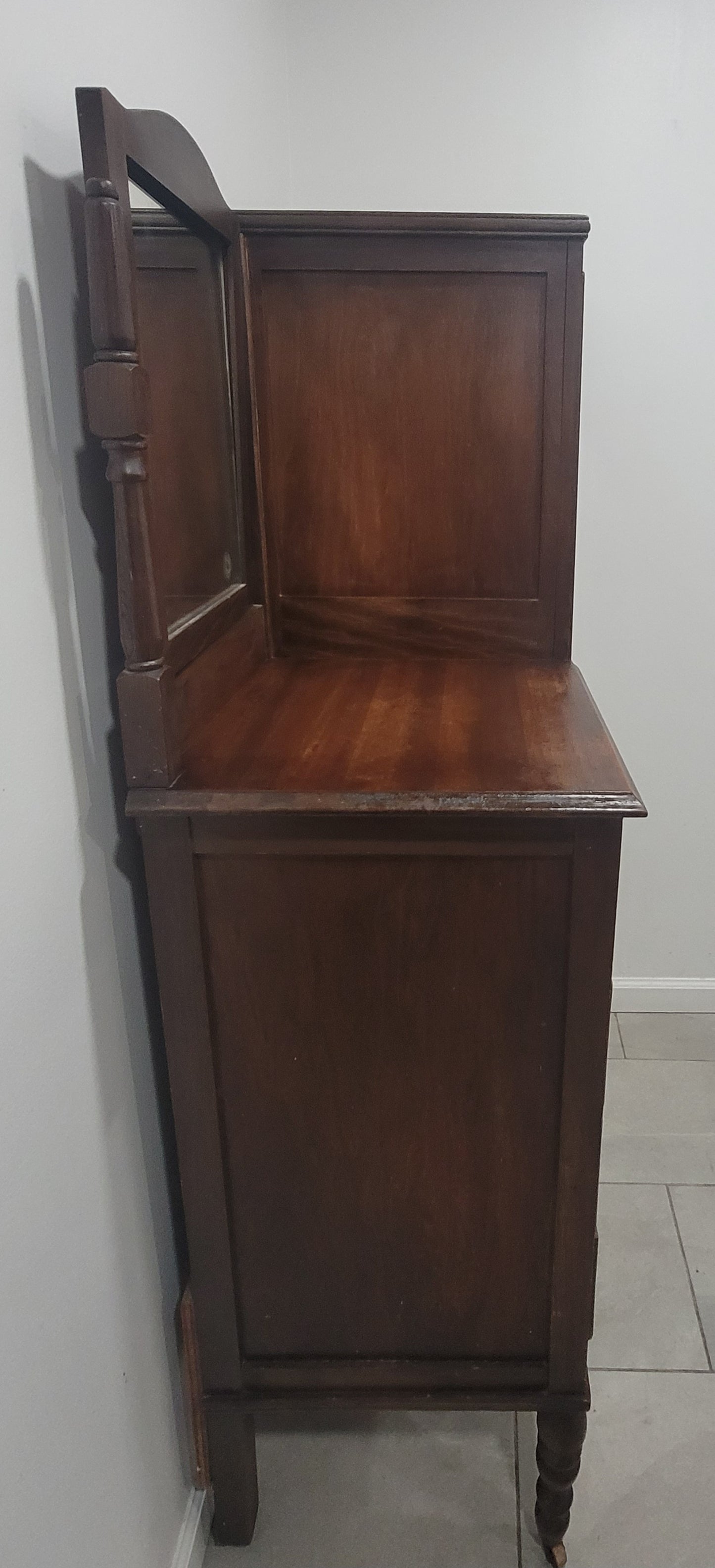 Antique Walnut Wardrobe Armoire Chifferobe Dresser