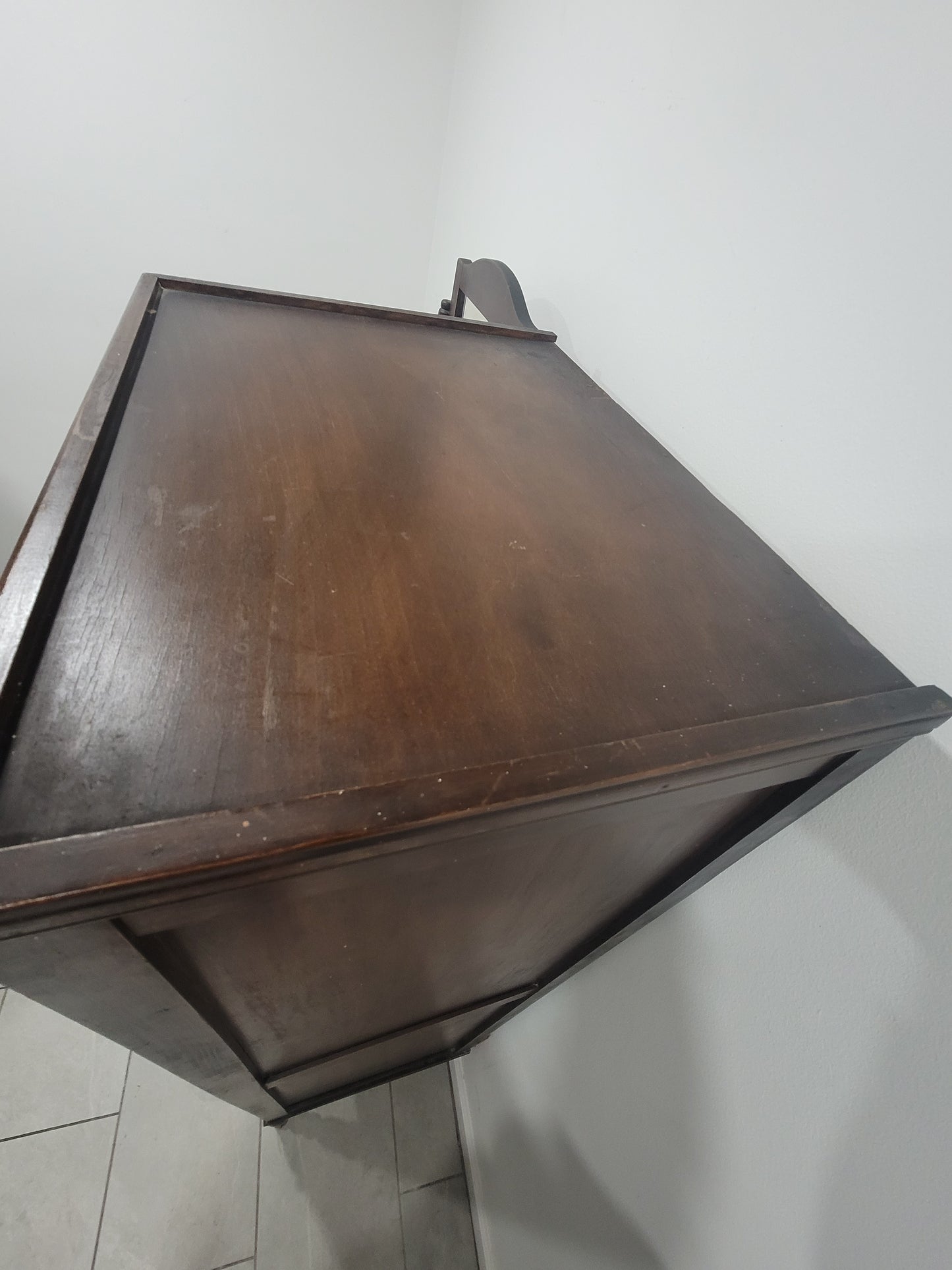 Antique Walnut Wardrobe Armoire Chifferobe Dresser