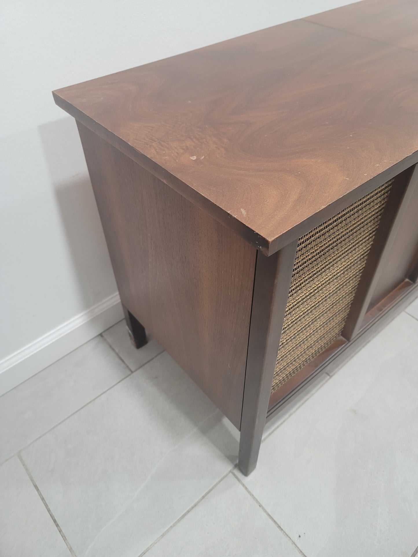 Mid Century Modern Stereo Console Record Player Credenza Philco Ford