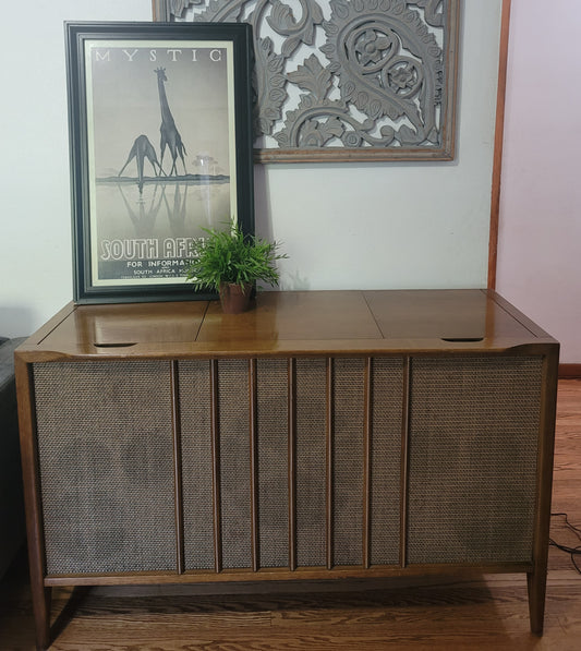 Motorola HI FI  Stereo Console Record Player Credenza MCM
