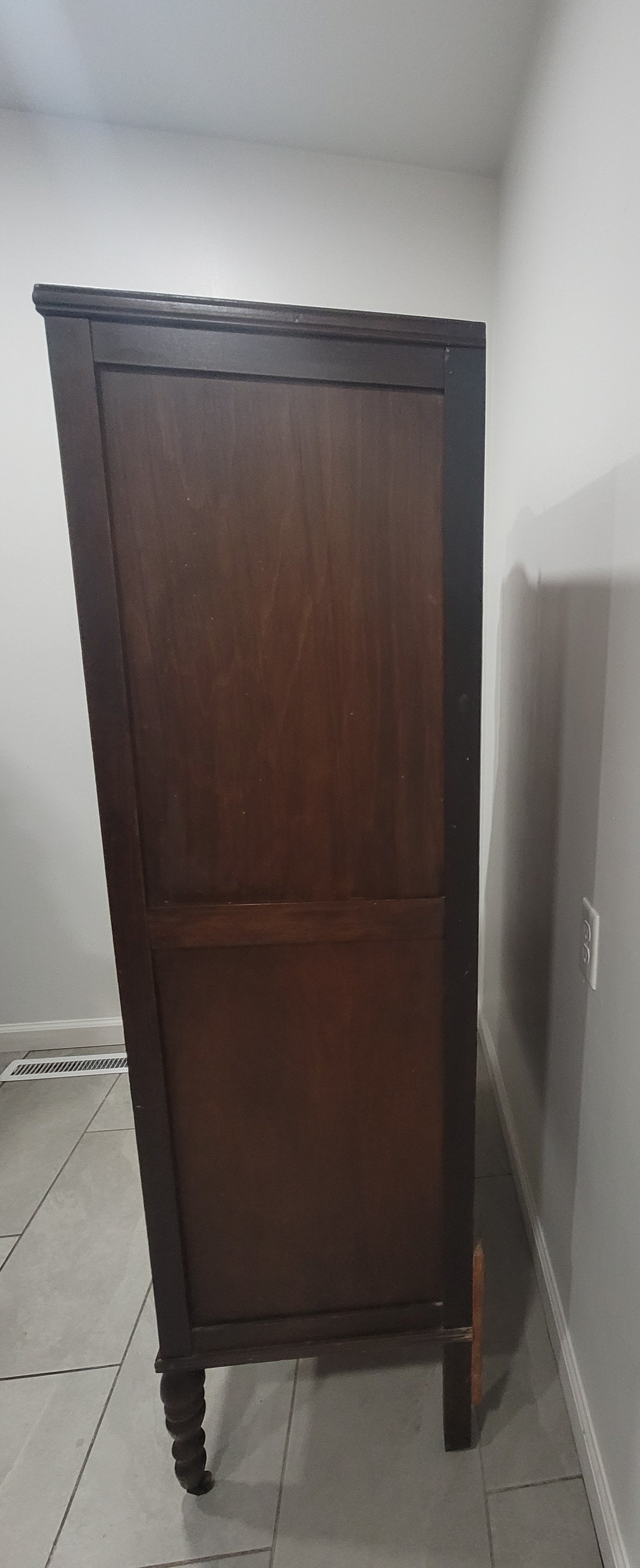 Antique Walnut Wardrobe Armoire Chifferobe Dresser