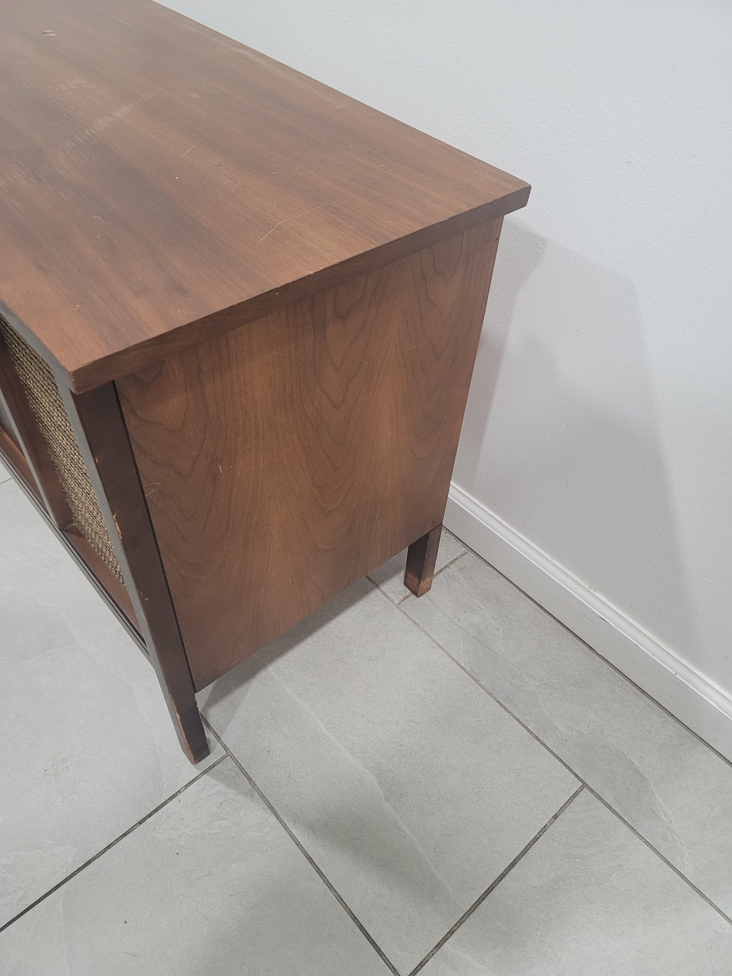 Mid Century Modern Stereo Console Record Player Credenza Philco Ford